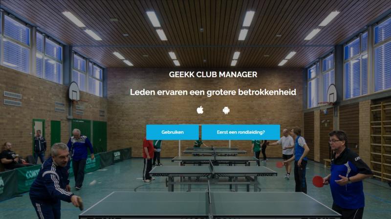 Applicaties van Geekk helpen tafeltennisclubs
