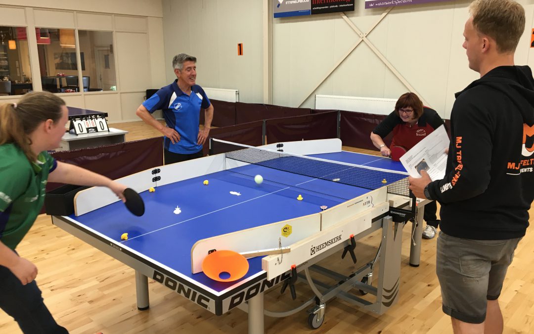 Succesvolle cursusdag Schuiftafeltennis voor pilot-verenigingen