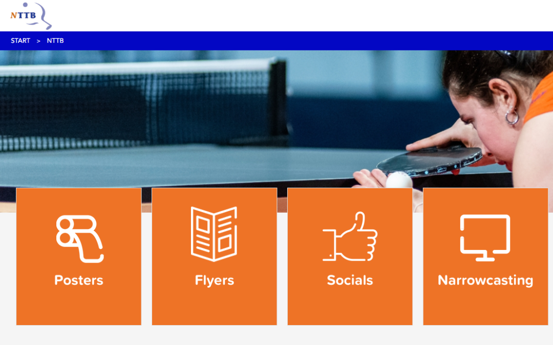 Het NTTB platform voor promotiemateriaal staat live!