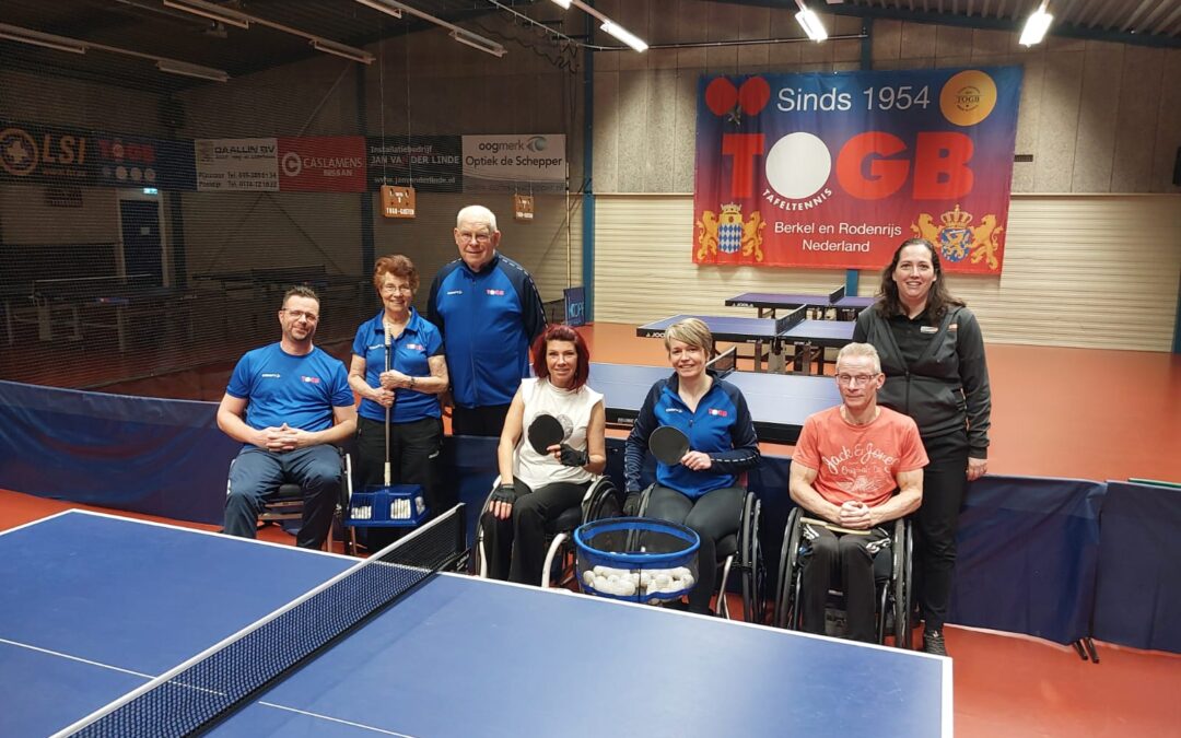 TOGB start met groep Para-tafeltennis