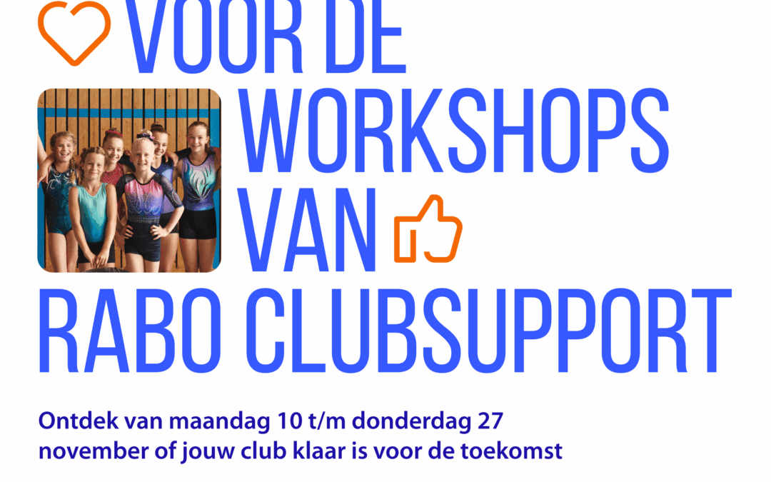 Meld je aan voor Rabo ClubSupport-workshops!